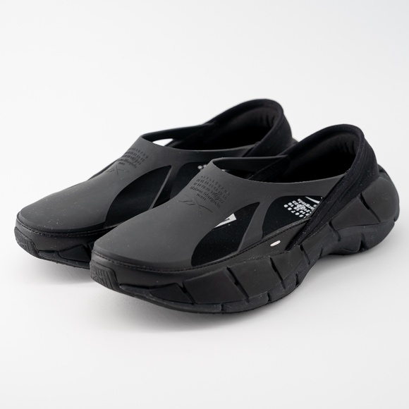 size 10 Maison Margiela Reebok Black Croafer Slip On Cut Out Project 0 CR